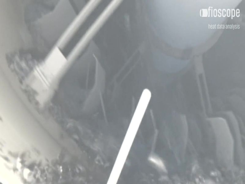 Inside a decoating furnace