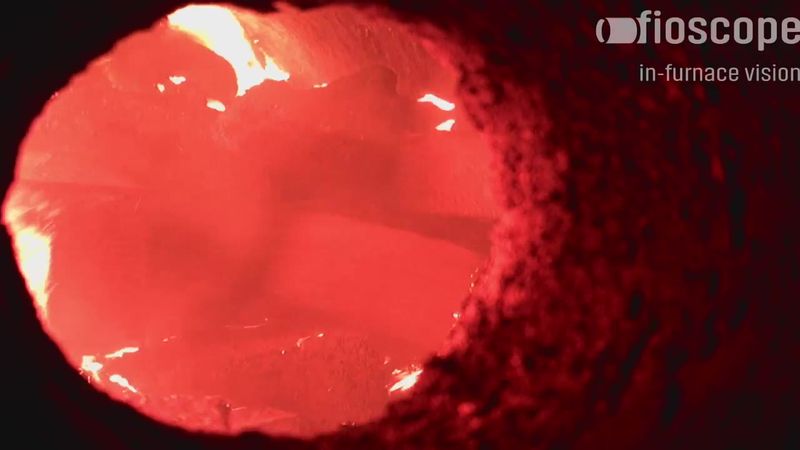 Tilt rotary furnace at full load