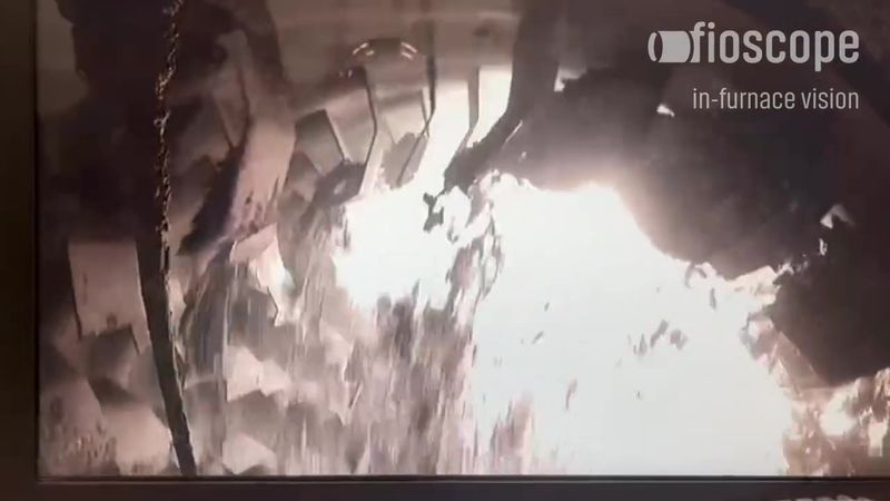 In-furnace footage of a rotary kiln decoater
